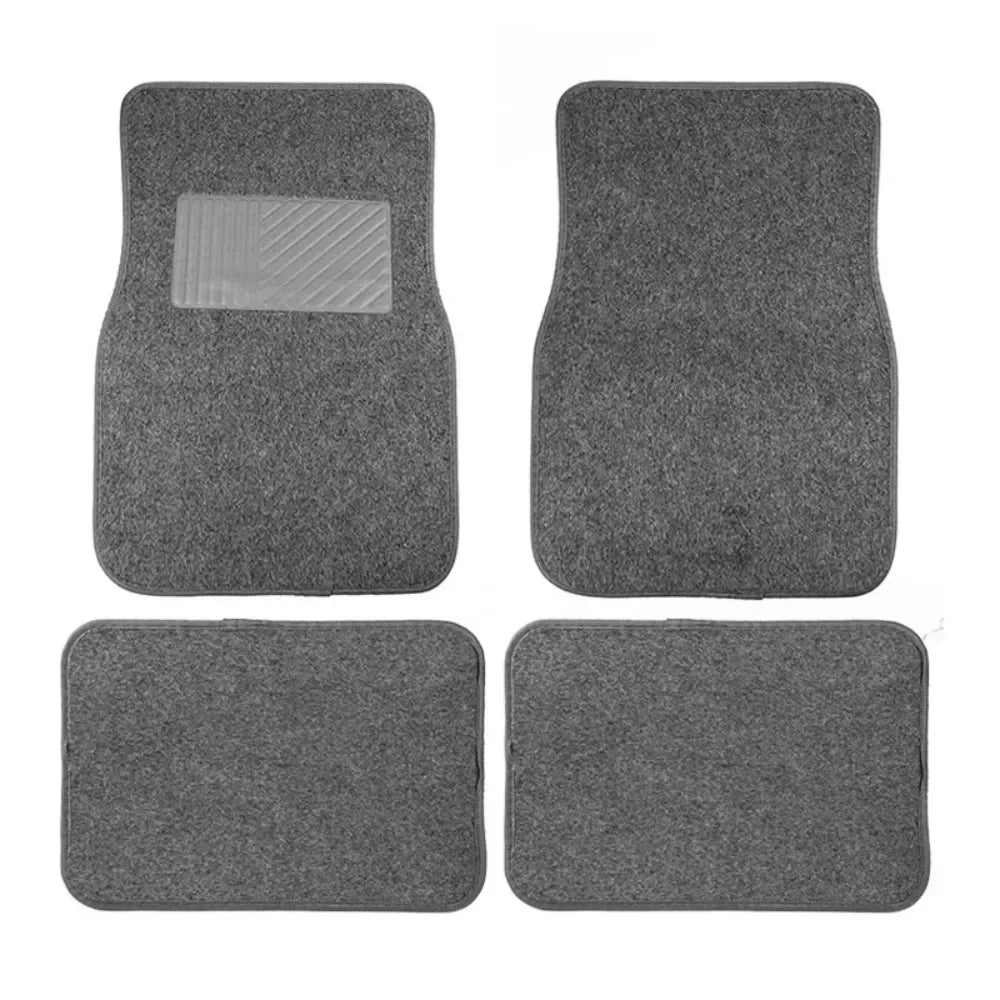 4 Pcs Set Of Universal Car Floor Mats Complete Set Of Non-Slip And Waterproof Suitable SUVs Sedans Trucks Vans Other Vehicles