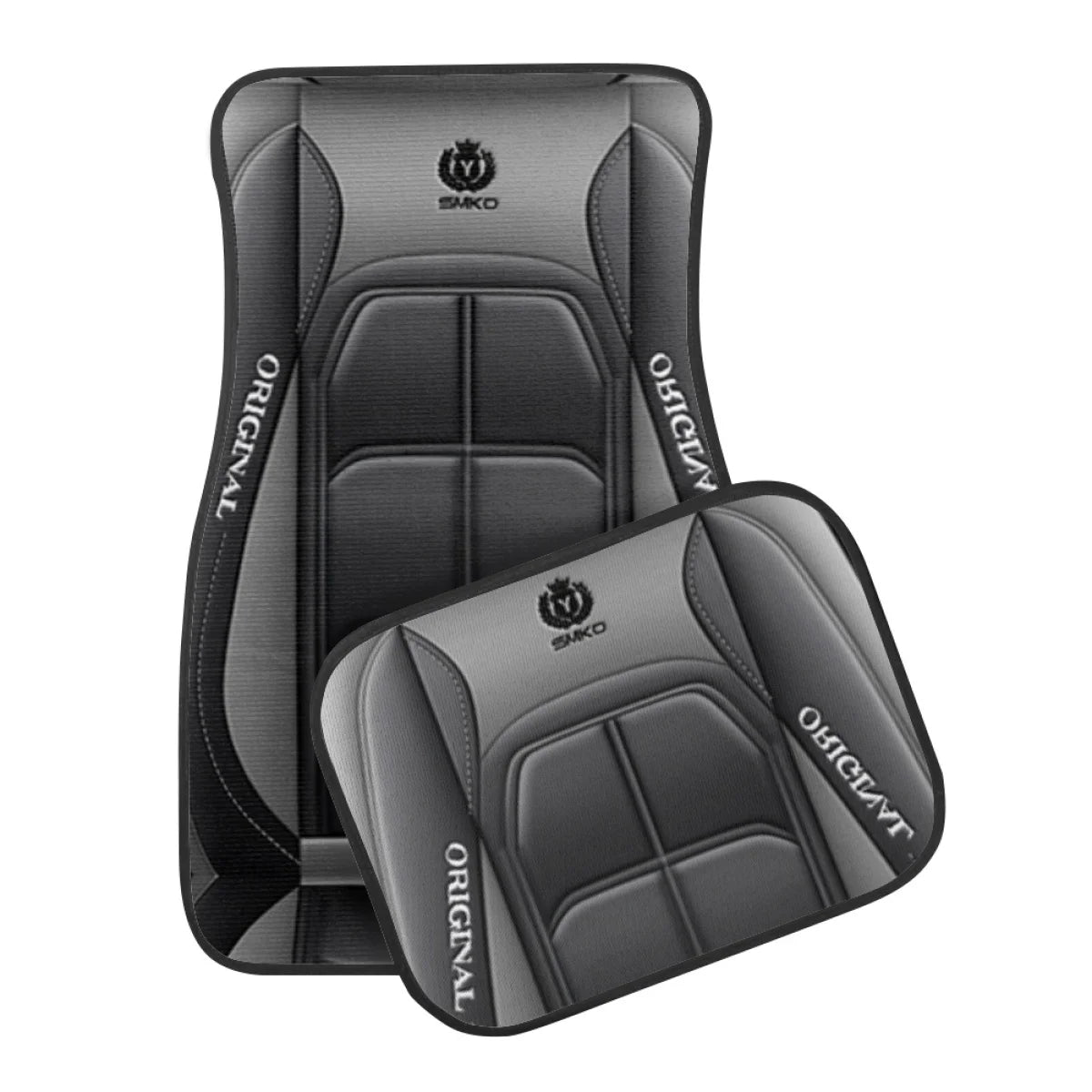 4pcs Elegant Car Floor Mats - Non-Slip, Easy-Clean Polyester All-Season Floor Mats Universal Car Carpet Interior Accessories ﻿