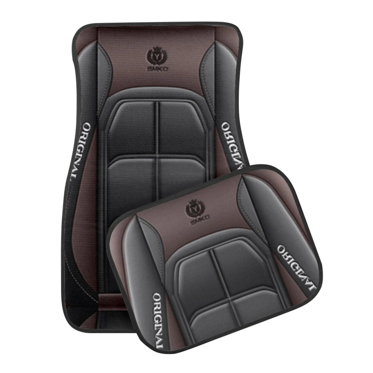 4pcs Elegant Car Floor Mats - Non-Slip, Easy-Clean Polyester All-Season Floor Mats Universal Car Carpet Interior Accessories ﻿
