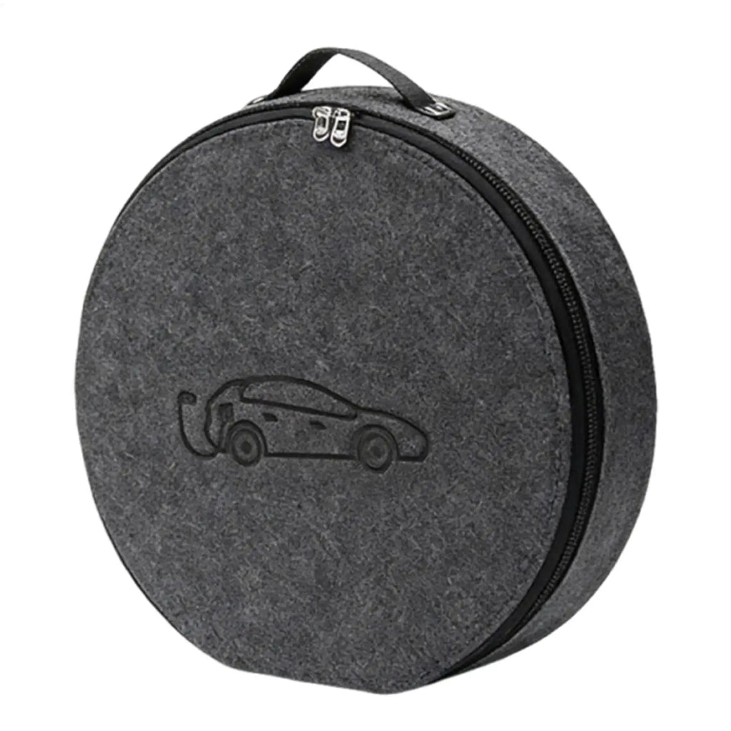 Car Cables Organizer Bag Felt cloth Auto Rechargeable Storage Tidy EV Charging Plugs Equipment Container Bag Cars Accessories