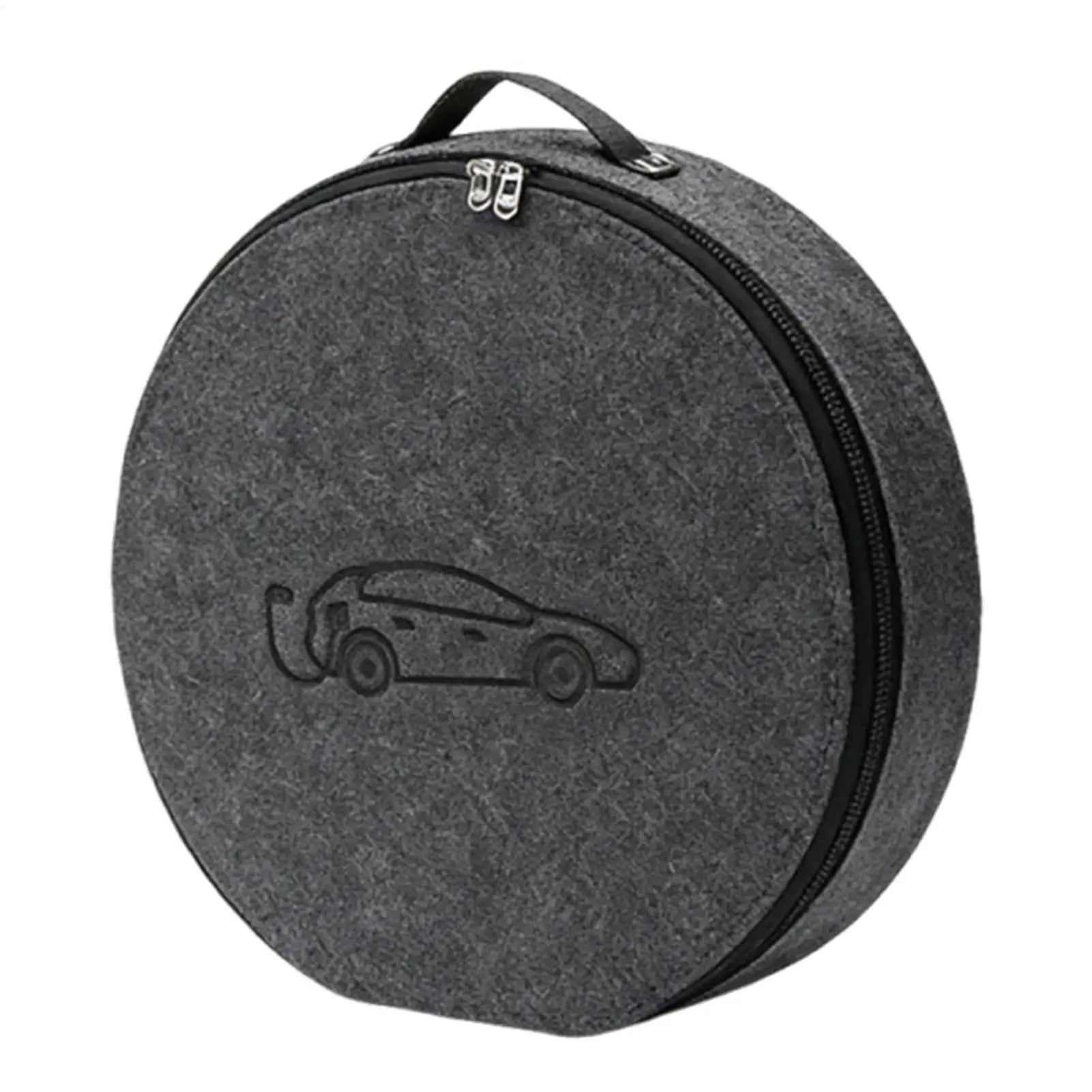 Car Cables Organizer Bag Felt cloth Auto Rechargeable Storage Tidy EV Charging Plugs Equipment Container Bag Cars Accessories