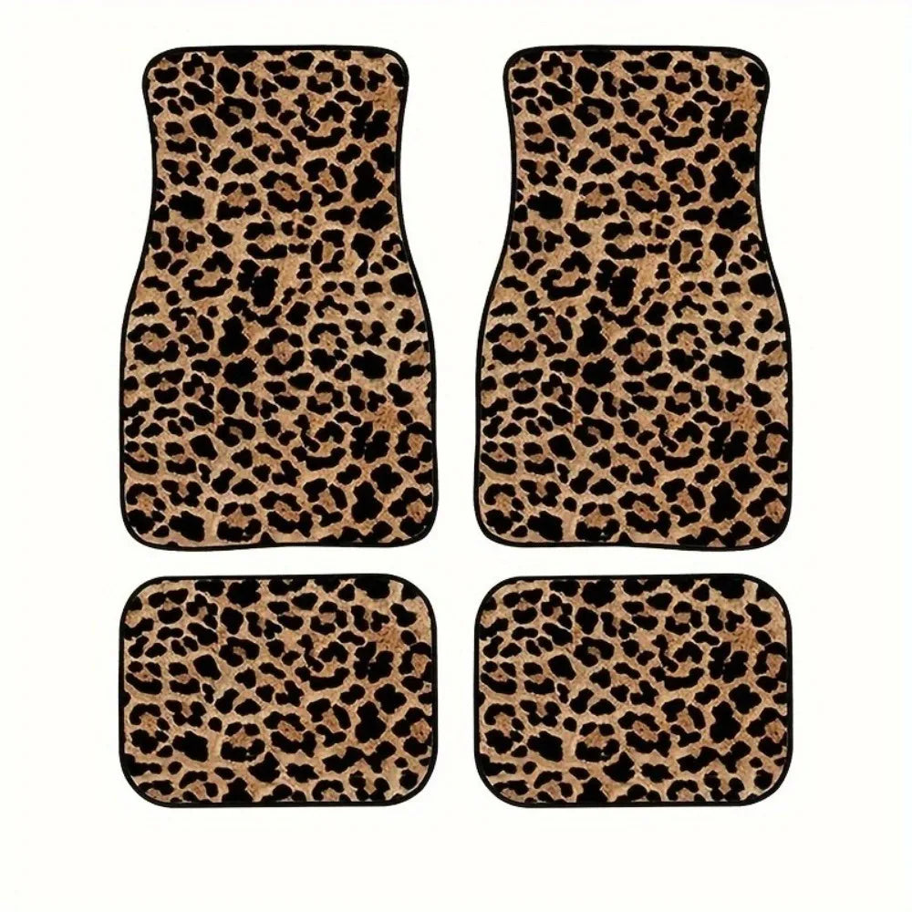 4Pcs Durable Bohemian Car Floor Mats Anti-slip Dirty Resistant Persian Carpet Car Decoration Heavy Duty Car Floor Protector Rugs