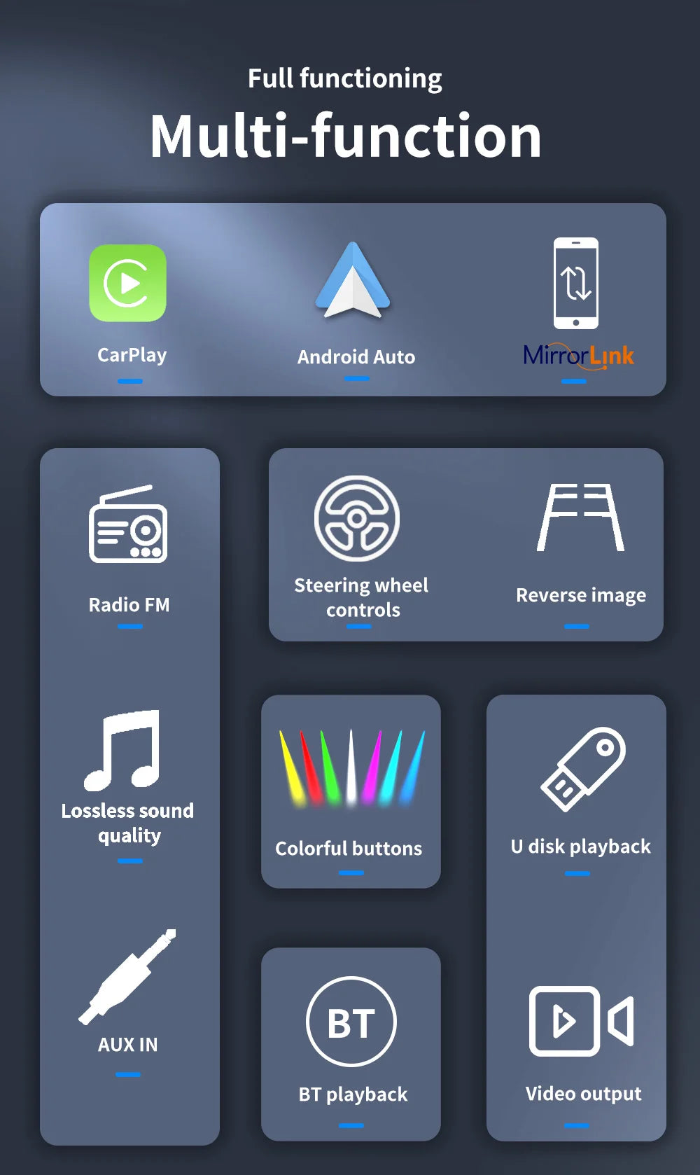 7/9/10 inch Universal Android 13 Car Radio 32G/64G Autoradio android 2 Din car radio GPS BT Central Multimedia Smart car systems
