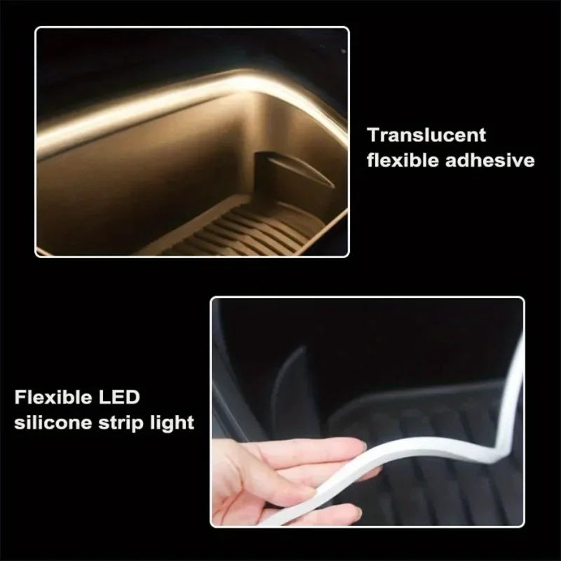 Car High Brightness Trunk Lighting Ambient Light Interior Decoration LED Wiring Free Automatic Sensing Tailgate 2/4M Light Strip