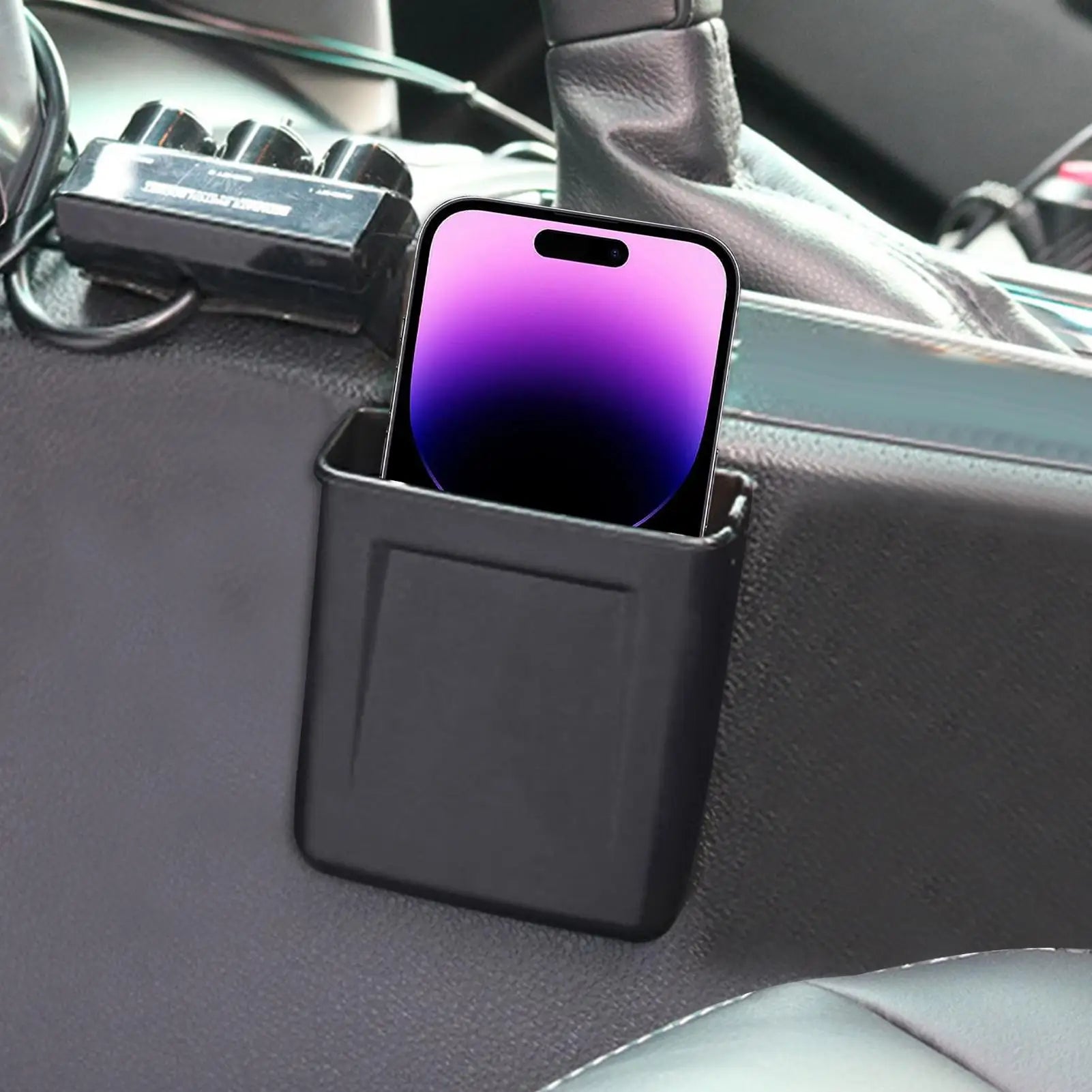 black Organizer For Car Versatile Storage Pocket Car Seat Storage Box Compact Small Car Organizer Car Console Organizers
