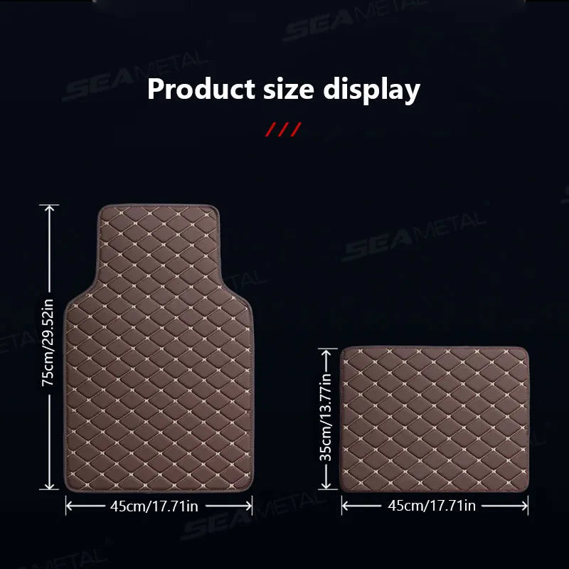 SEAMETAL 4Pcs Car Floor Mat Full Set Universal Non-Slip Auto Carpet Waterproof All-Weather Car Mat Anti Scratch Cargo Liner
