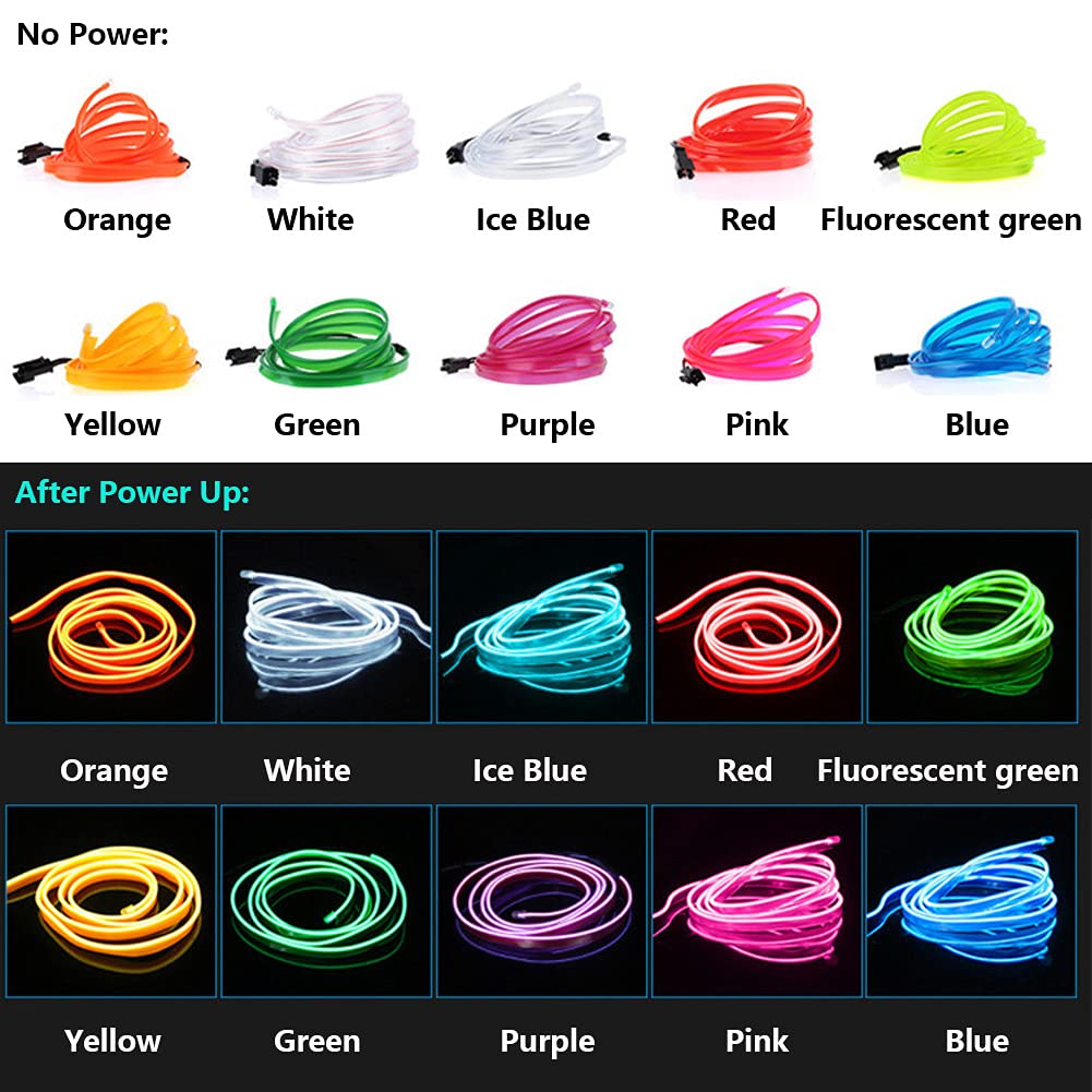 5M Car Interior Led Strip Light Neon EL Wiring Decorative Lamp For Auto DIY Flexible Ambient Light USB Party Atmosphere Diode