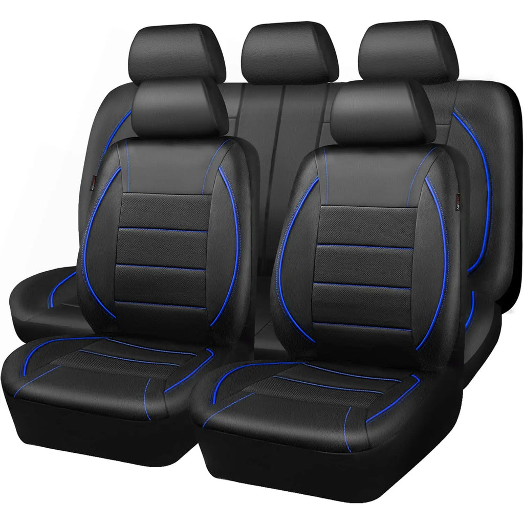 Universal Leather Car Seat Covers Simple Style Breathable  5 Seat Car Seat Cover