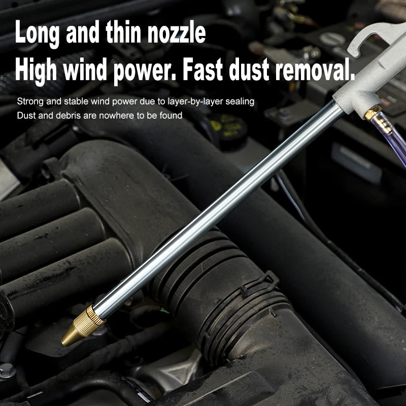 Pneumatic cleaning gun, high-pressure spray gun, car engine oil, dirt, water, and air dual-purpose adjustable air pressure dust