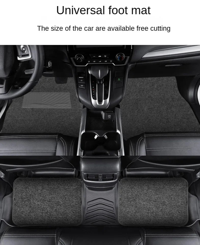 4 Pcs Set Of Universal Car Floor Mats Complete Set Of Non-Slip And Waterproof Suitable SUVs Sedans Trucks Vans Other Vehicles