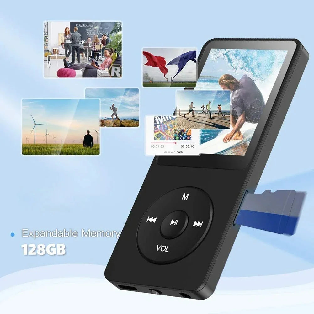 MP3 Player Type-C Interface Fast Charging Port (with 32GB Memory Card) 5.4 Bluetooth Version Music Player FM Recording E-book