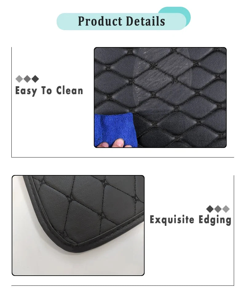 Universal Car Floor Mats Artifical Leather Fit 98% Auto Parts Models Interior Accessories Foot Pads Rugs Custom Cover Waterproof