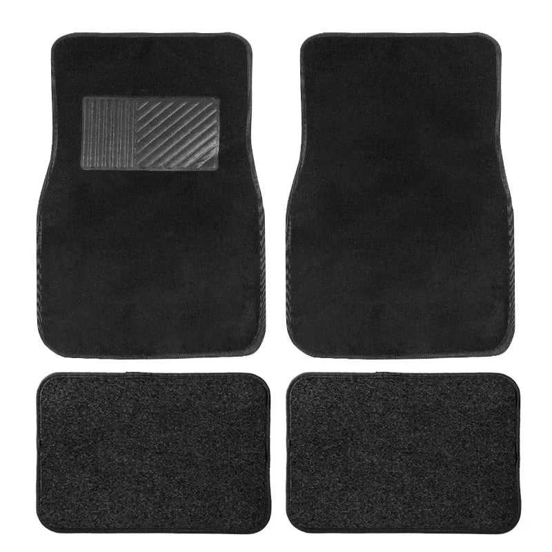4 Pcs Set Of Universal Car Floor Mats Complete Set Of Non-Slip And Waterproof Suitable SUVs Sedans Trucks Vans Other Vehicles