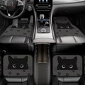 Car Floor Mats, Cute Black Cat Car Floor Mats, Charming Cat Printed Anti Slip Mats with Big Eyes, Universal Car Floor Mats