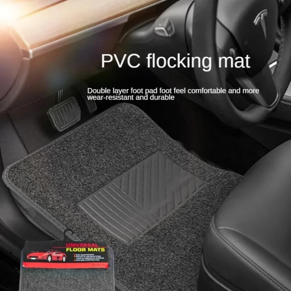 4 Pcs Set Of Universal Car Floor Mats Complete Set Of Non-Slip And Waterproof Suitable SUVs Sedans Trucks Vans Other Vehicles