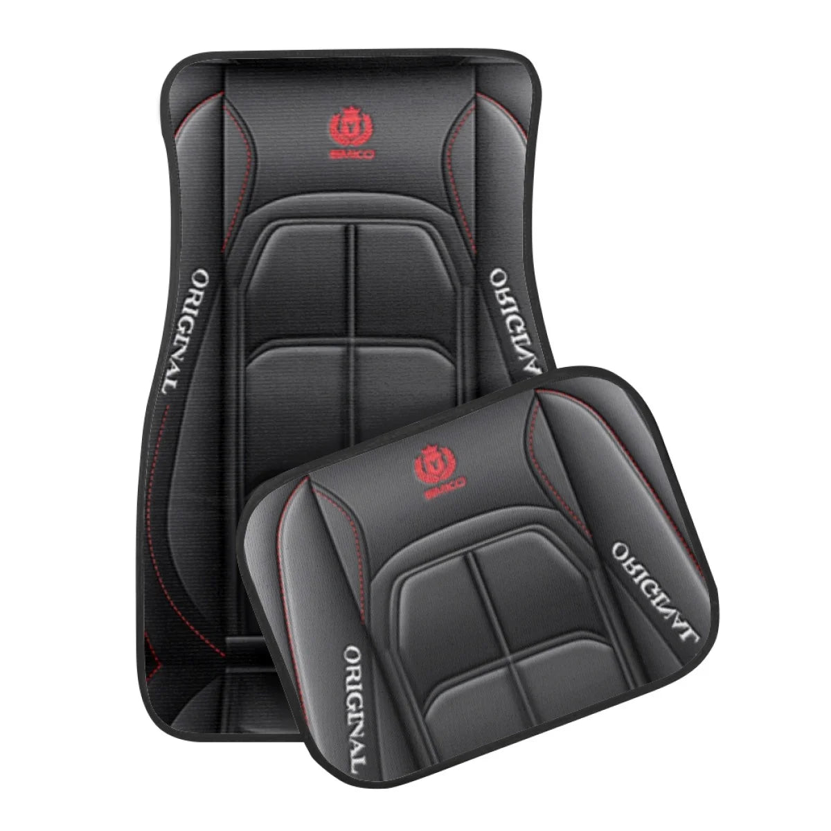 4pcs Elegant Car Floor Mats - Non-Slip, Easy-Clean Polyester All-Season Floor Mats Universal Car Carpet Interior Accessories ﻿
