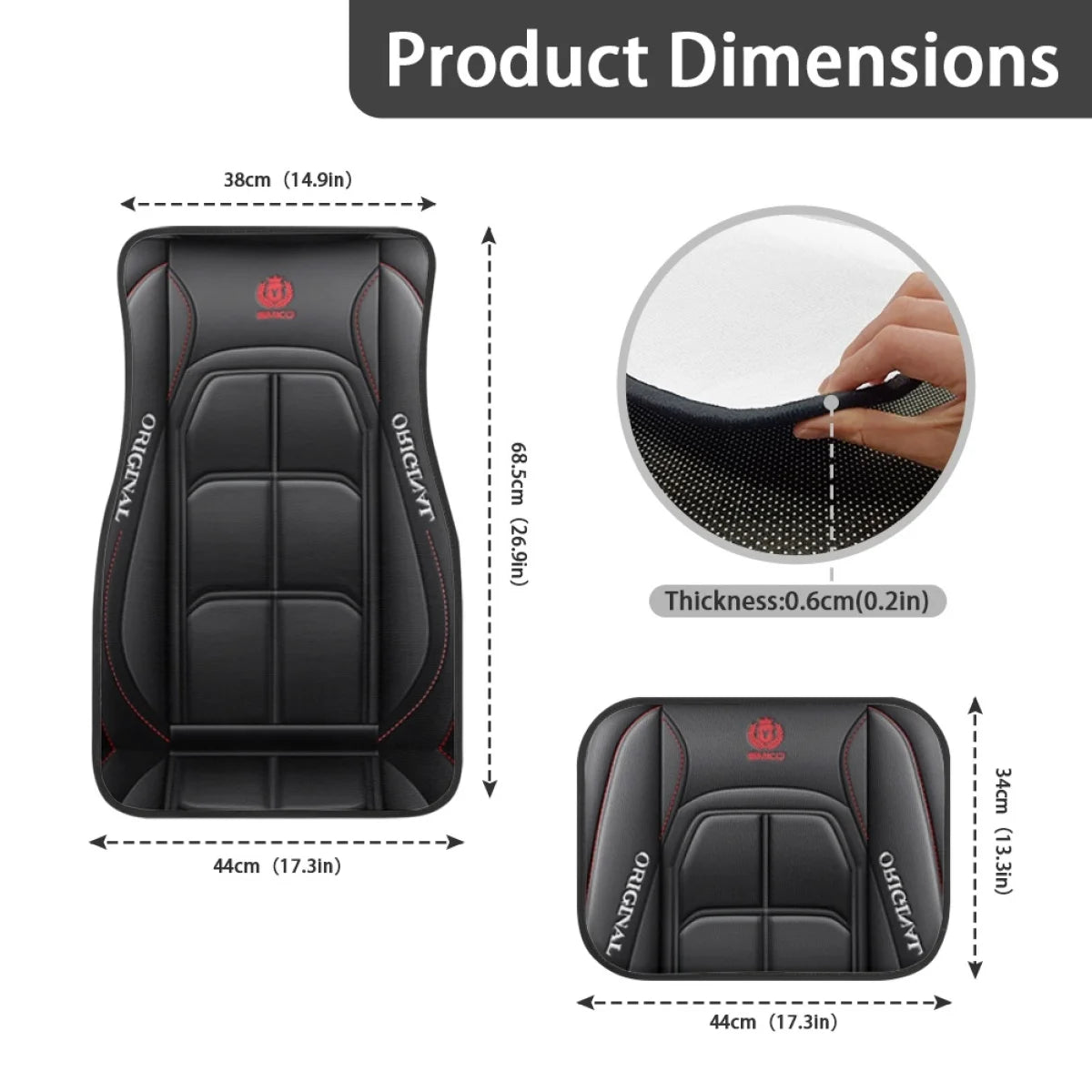 4pcs Elegant Car Floor Mats - Non-Slip, Easy-Clean Polyester All-Season Floor Mats Universal Car Carpet Interior Accessories ﻿