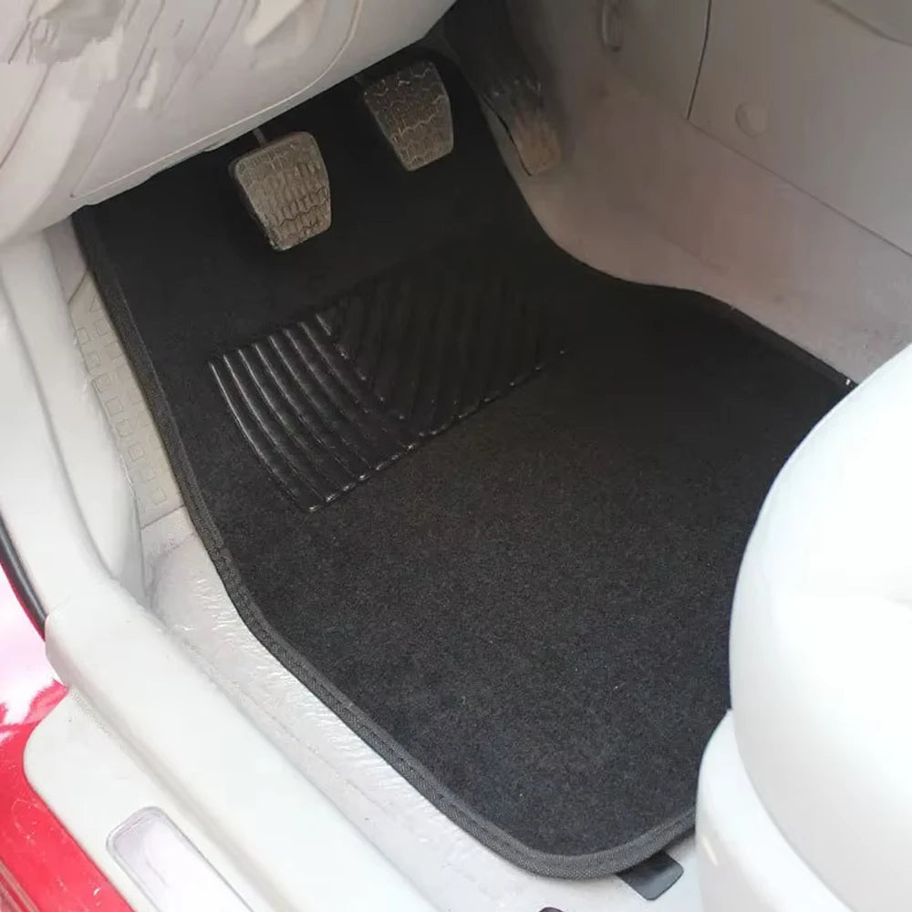 4 Pcs Set Of Universal Car Floor Mats Complete Set Of Non-Slip And Waterproof Suitable SUVs Sedans Trucks Vans Other Vehicles