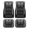 4pcs Elegant Car Floor Mats - Non-Slip, Easy-Clean Polyester All-Season Floor Mats Universal Car Carpet Interior Accessories ﻿