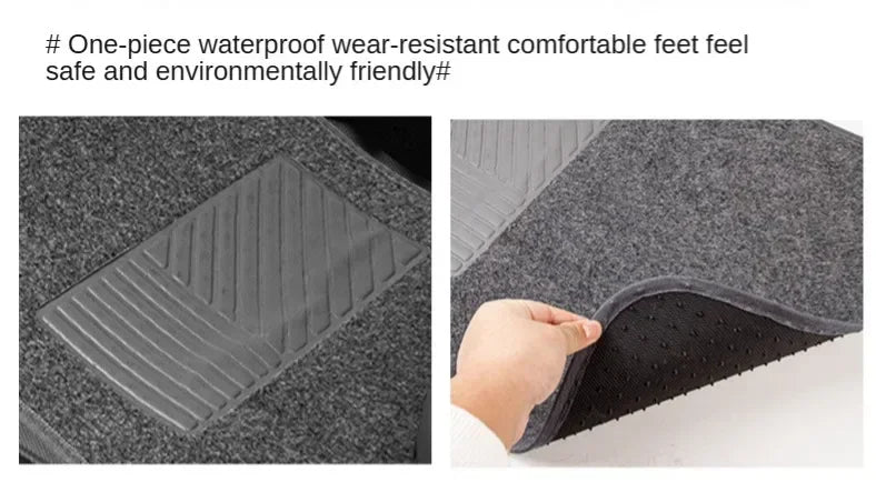 4 Pcs Set Of Universal Car Floor Mats Complete Set Of Non-Slip And Waterproof Suitable SUVs Sedans Trucks Vans Other Vehicles