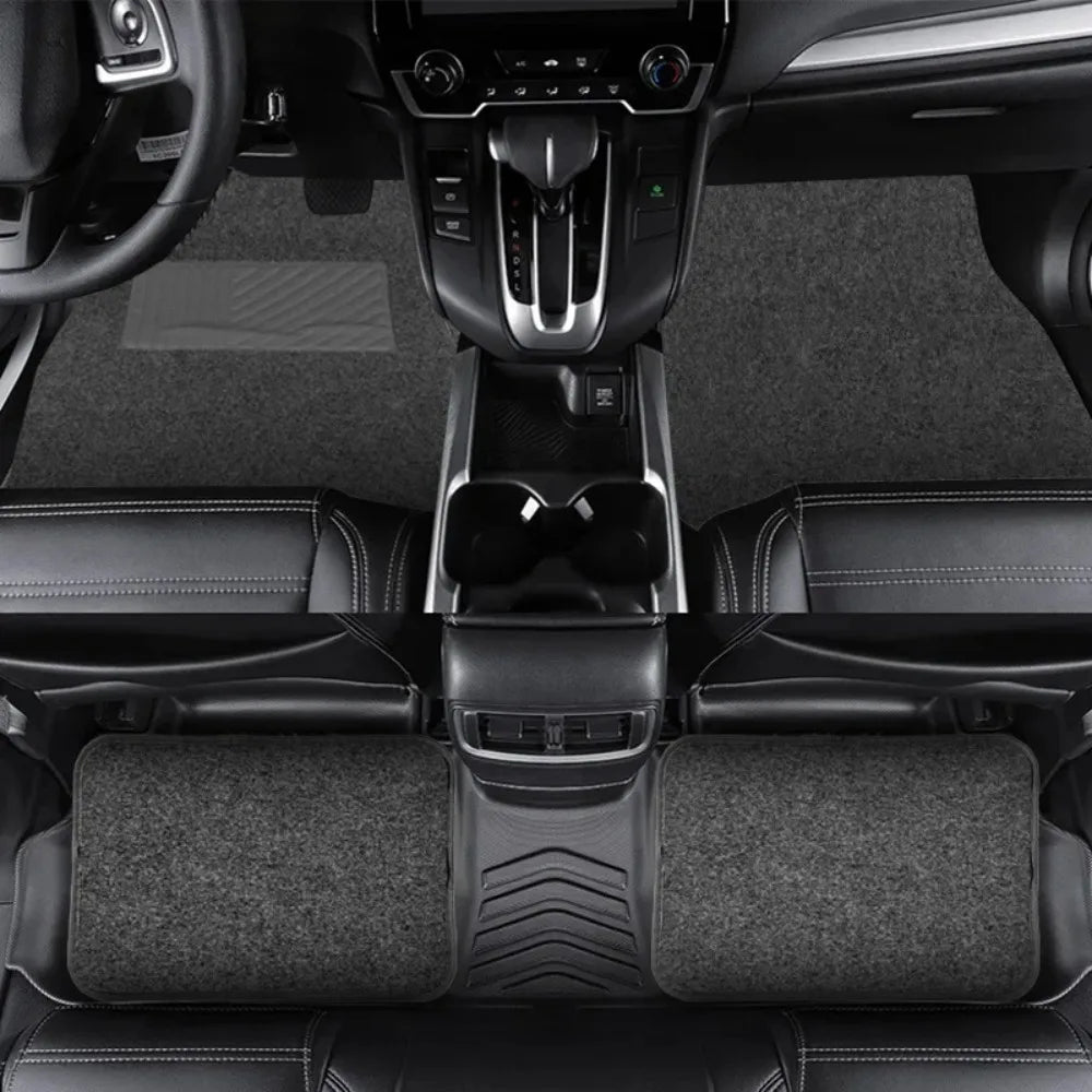 4 Pcs Set Of Universal Car Floor Mats Complete Set Of Non-Slip And Waterproof Suitable SUVs Sedans Trucks Vans Other Vehicles